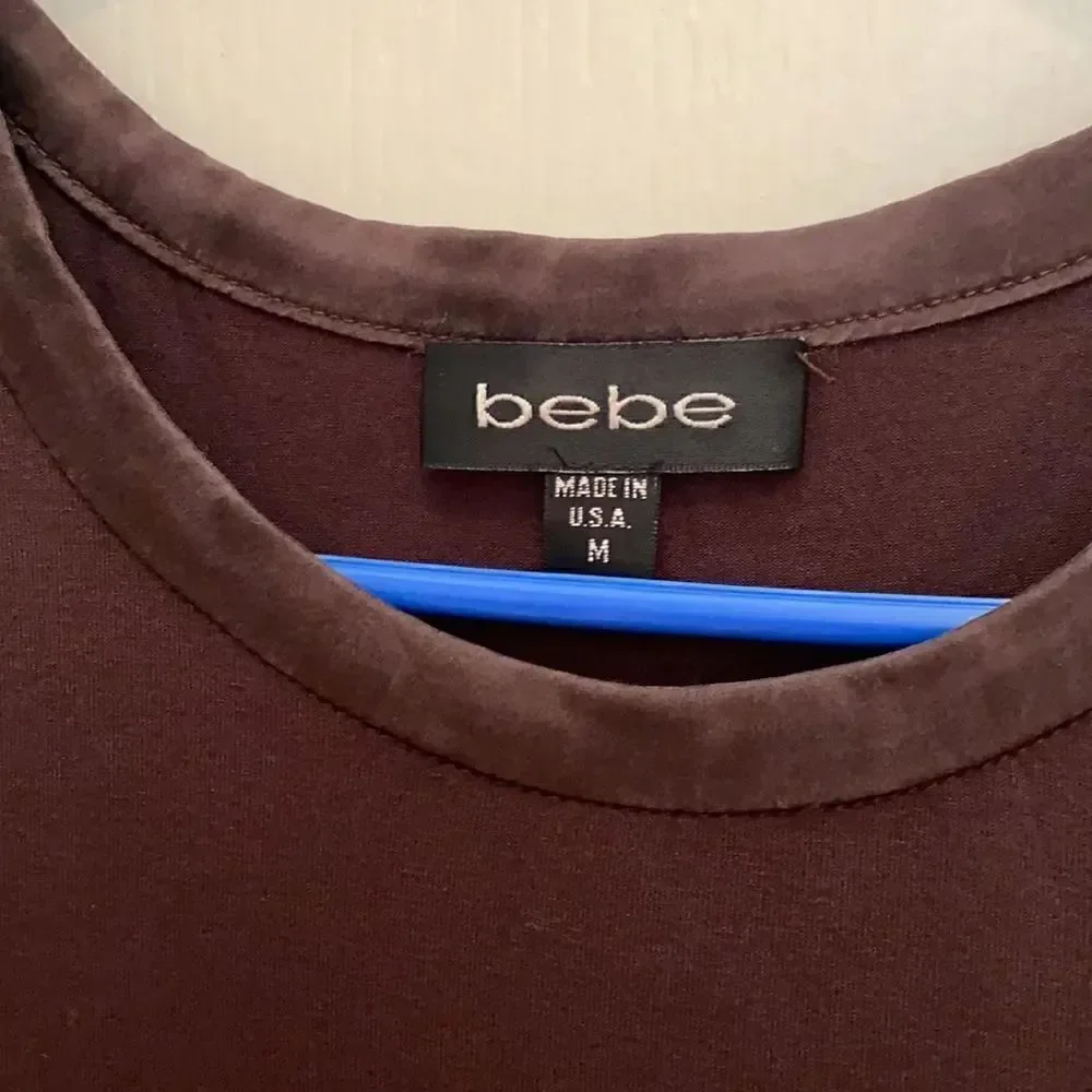 Bebe brown baby doll dress M